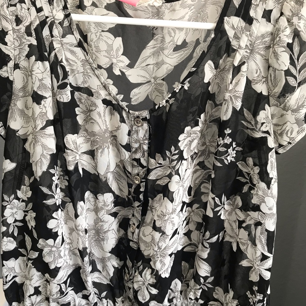 Sheer button up.